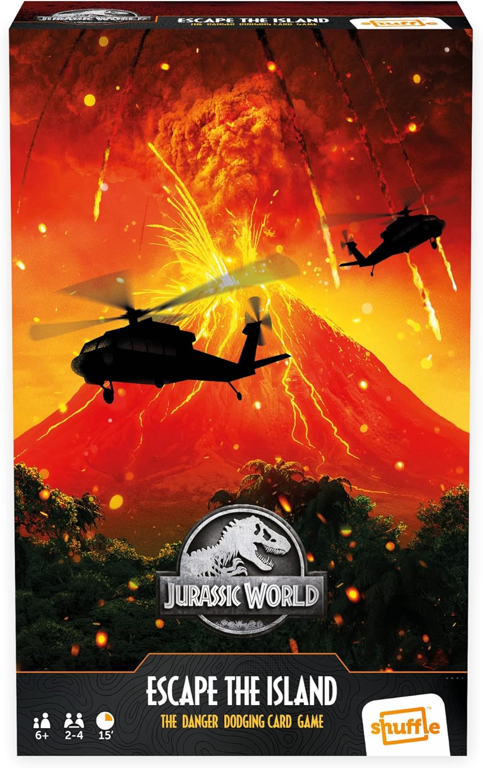 Cartamundi Jurassic World Escape The Island - Gioco di carte per 2-4 giocatori, ottimo regalo per bambini dai 6 anni in su