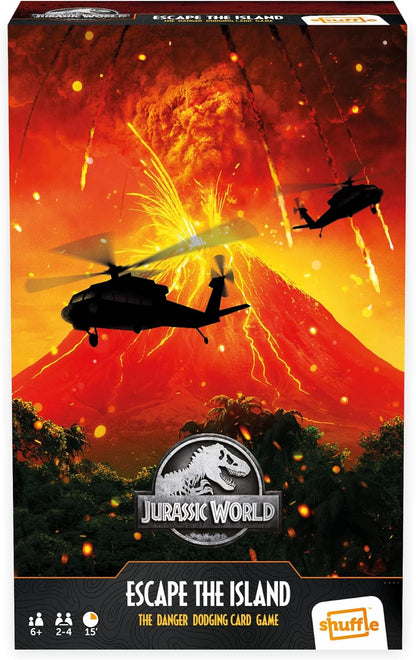 Cartamundi Jurassic World Escape The Island - Gioco di carte per 2-4 giocatori, ottimo regalo per bambini dai 6 anni in su