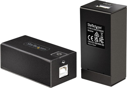 StarTech.com 150m (492ft) USB 2.0 Extender over Cat5e/Cat6 Ethernet Cable, Externally Powered USB Extender via RJ45/Network Cable, USB Over Ethernet Cable Extender/Adapter (C15012-USB-EXTENDER