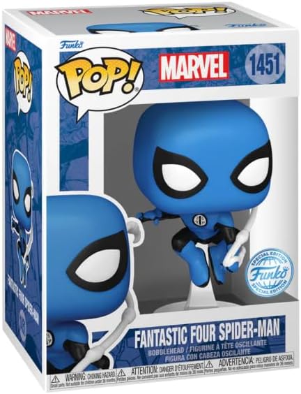 Funko Pop Marvel: The Fantastic Four - Disfraz exclusivo de Spider-Man Blue