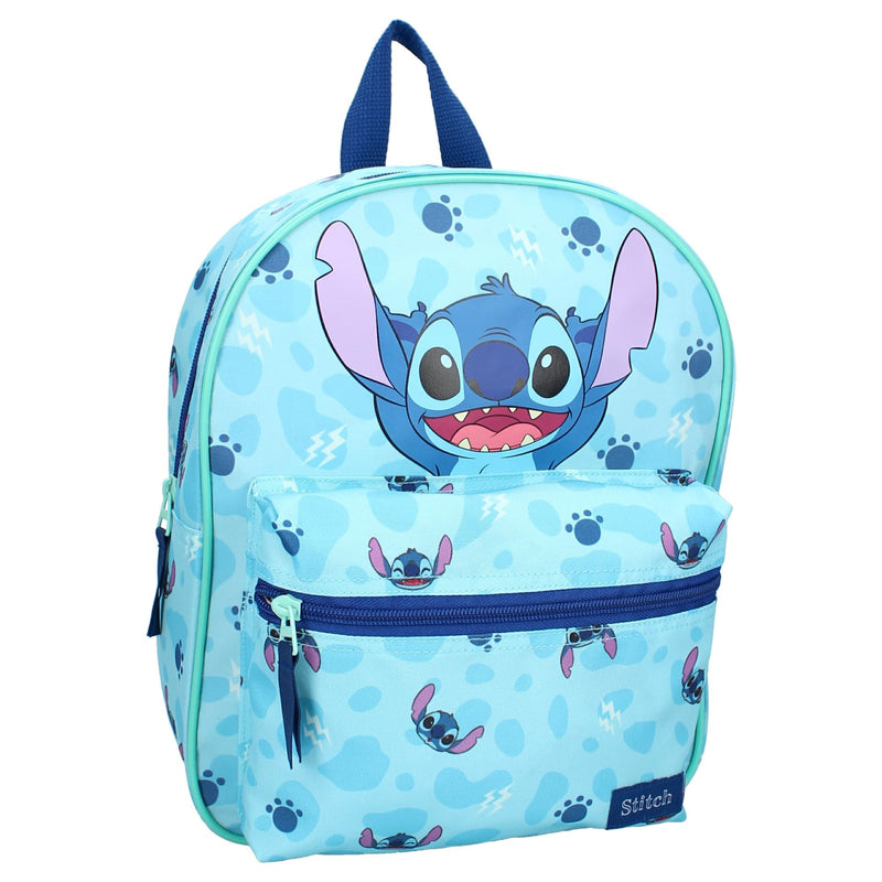 STITCH All Good Impronte Backpack by Disney Lilo & Stitch - Backpack for Children | School | Kindergarten - Colour Blue - Size 30 x 25 x 11 cm, azure, One Size