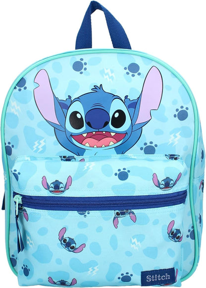 STITCH All Good Impronte Backpack by Disney Lilo & Stitch - Backpack for Children | School | Kindergarten - Colour Blue - Size 30 x 25 x 11 cm, azure, One Size
