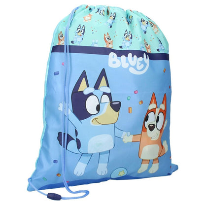BLUEY and Bingo Best Friends Fun - Gym Bag Backpack Gym Bag - Size 44 x 36 cm - Blue Multicoloured, Light Blue Multicoloured, One size