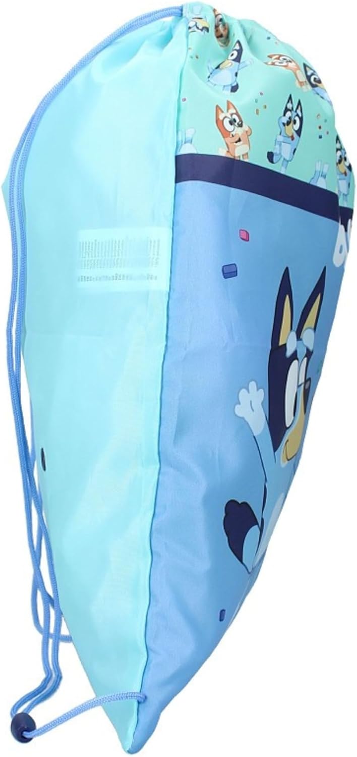 BLUEY and Bingo Best Friends Fun - Gym Bag Backpack Gym Bag - Size 44 x 36 cm - Blue Multicoloured, Light Blue Multicoloured, One size