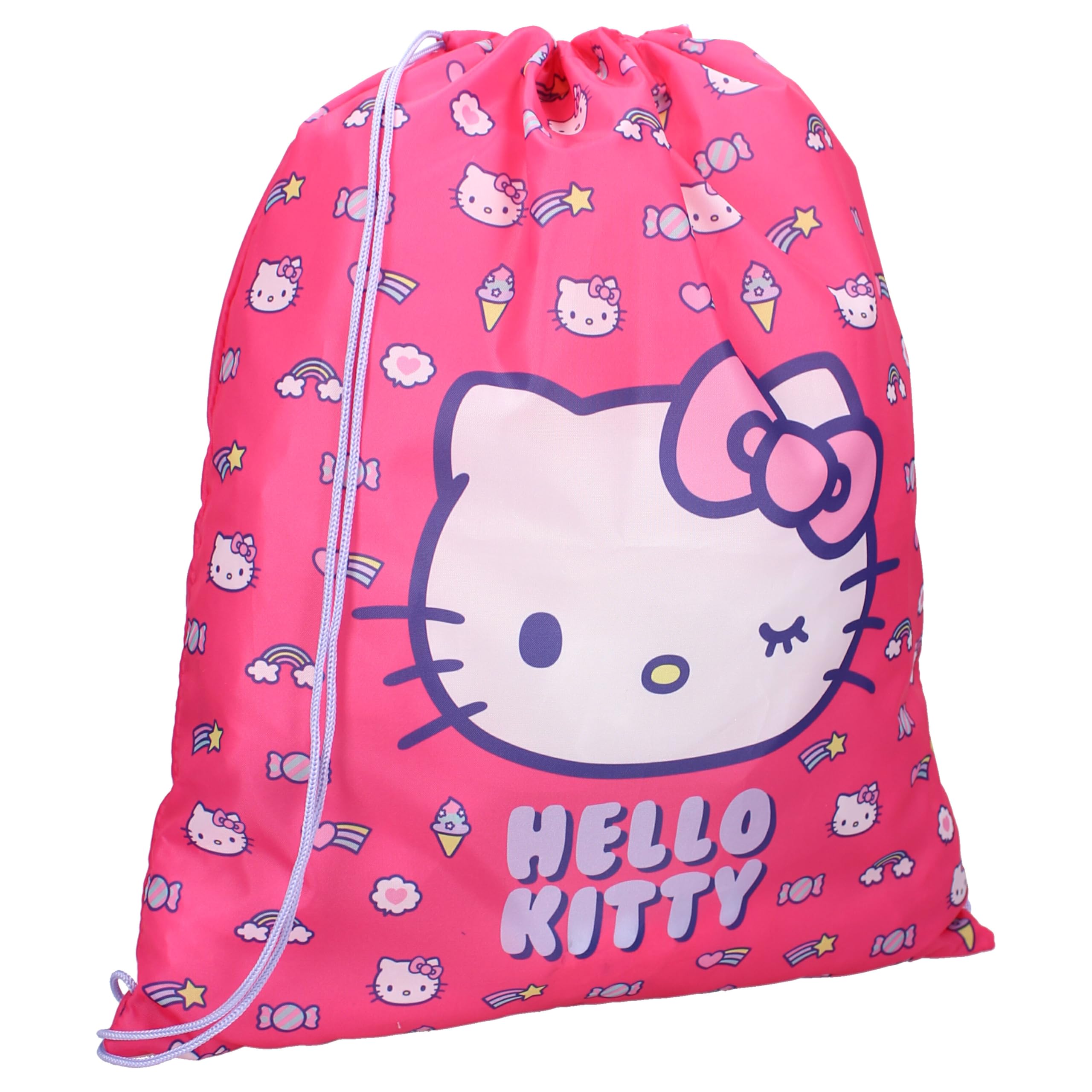 Hello Kitty Follow The Rainbow Sports Bag, red, 44x36 cm