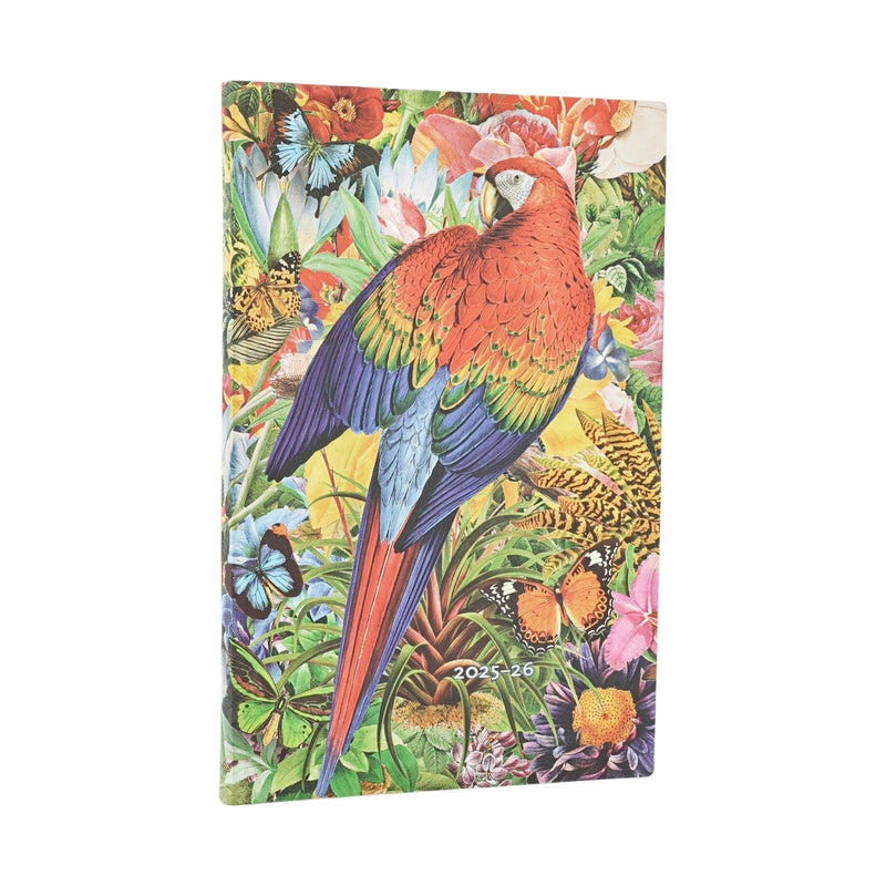 2026 Tropical Garden (Nature Montages) Maxi 18-month Vertical Softcover Flexi Dayplanner 2025-2026 (Elastic Band Closure)