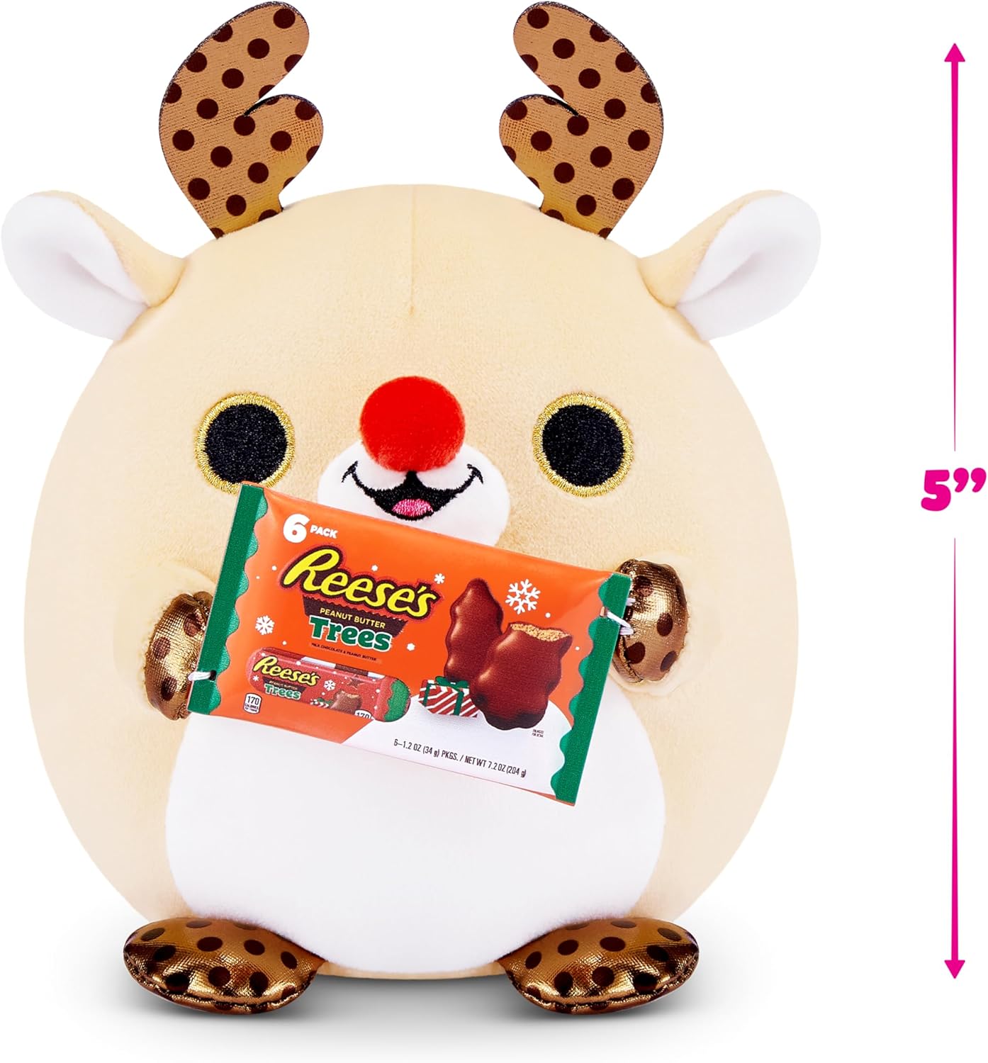 Snackles Christmas Small Sized 13 cm by ZURU Cuddly Squishy Comfort Plush with License Snack Brand Accessory (Random Assortment