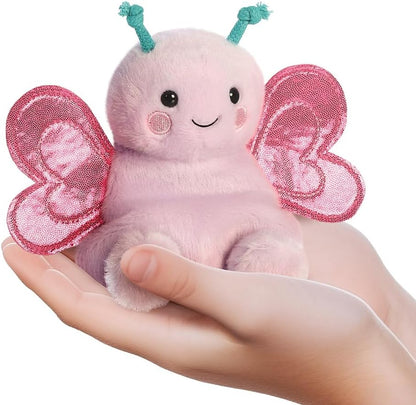 Aurora, 33777, Palm Pals Petunia Butterfly 5In, Soft Toy, Pink