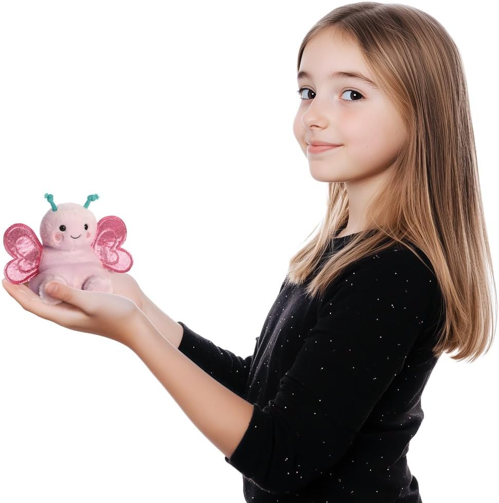 Aurora, 33777, Palm Pals Petunia Butterfly 5In, Soft Toy, Pink