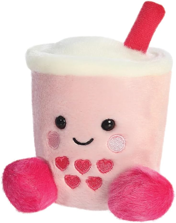 Aurora, 77223, Palm Pals Tangy Heart Boba 5In, Soft Toy, Pink