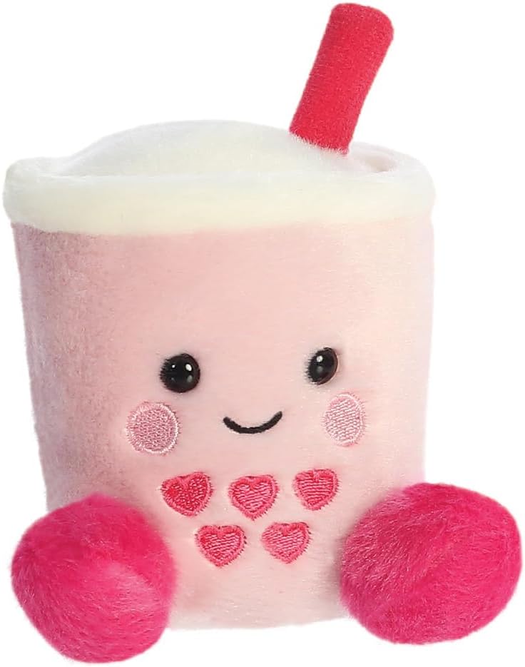 Aurora, 77223, Palm Pals Tangy Heart Boba 5In, Soft Toy, Pink