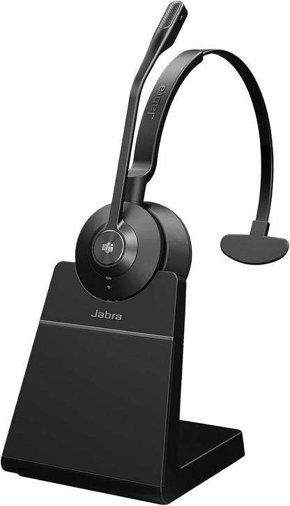 Jabra Engage 55 SE Mono Headset MS, Link 400a DECT Adapter USB-A, Engage 55 SE Deskstand, 1,2 m USB-C auf USB-A Kabel, Tragetasche, Garantie und Warnung (Sicherheitsbroschüren