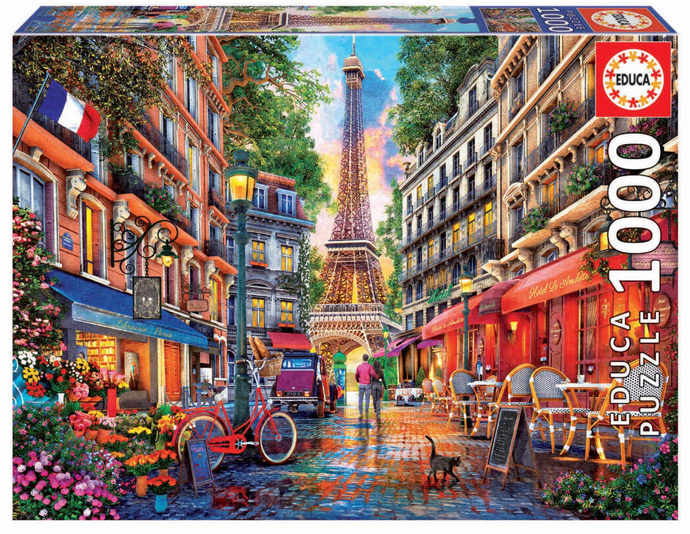 Educa Borrás 19019 Paris, Dominic Davison, 1000 Piece Puzzle, Multicoloured