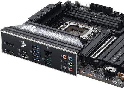 ASUS TUF GAMING B860M-PLUS Intel mATX motherboard, 12+1+2+1 80A DrMOS power stages, DDR5, PCIe 5.0, 3xM.2 slots, Realtek 2.5Gb Ethernet, DisplayPort, HDMI, USB 20Gbps Type-C with DP Alt mode