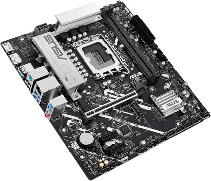 ASUS PRIME B860M-K, Scheda Madre Intel mATX, 6+1+1+1 Fasi di Alimentazione, Slot DDR5, PCIe 4.0, 2 Slot M.2, Ethernet Realtek 2.5 GB, DisplayPort, HDMI, USB-A 10 Gbps, USB-C 5 Gbps, Nera