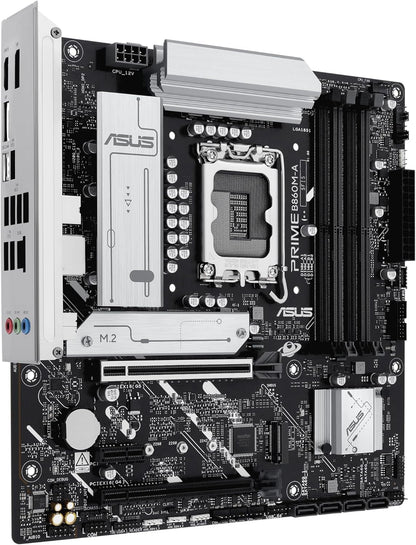 ASUS PRIME B860M-A Intel mATX motherboard, 7+1+1+1 80A DrMOS power stages, DDR5, PCIe 5.0, 2xM.2 slots, Realtek 2.5Gb Ethernet, dual DisplayPort, HDMI,rear USB 20Gbps Type-C