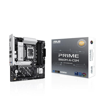 ASUS PRIME B860M-A Intel mATX motherboard, 7+1+1+1 80A DrMOS power stages, DDR5, PCIe 5.0, 2xM.2 slots, Realtek 2.5Gb Ethernet, dual DisplayPort, HDMI,rear USB 20Gbps Type-C