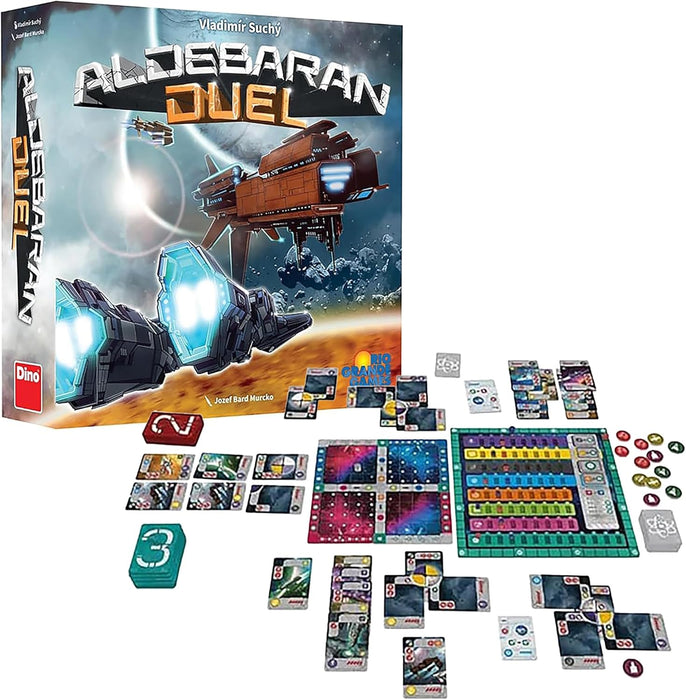 Rio Grande Games: Aldebaran Duel - Economic Strategy Game, Space Theme, Colonize- Research-Dominate, Empire Development, 2 Players, 45-90 Mins