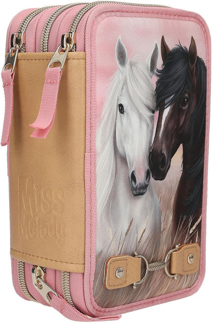Miss Melody - Triple Pencil Case Dusty Rose