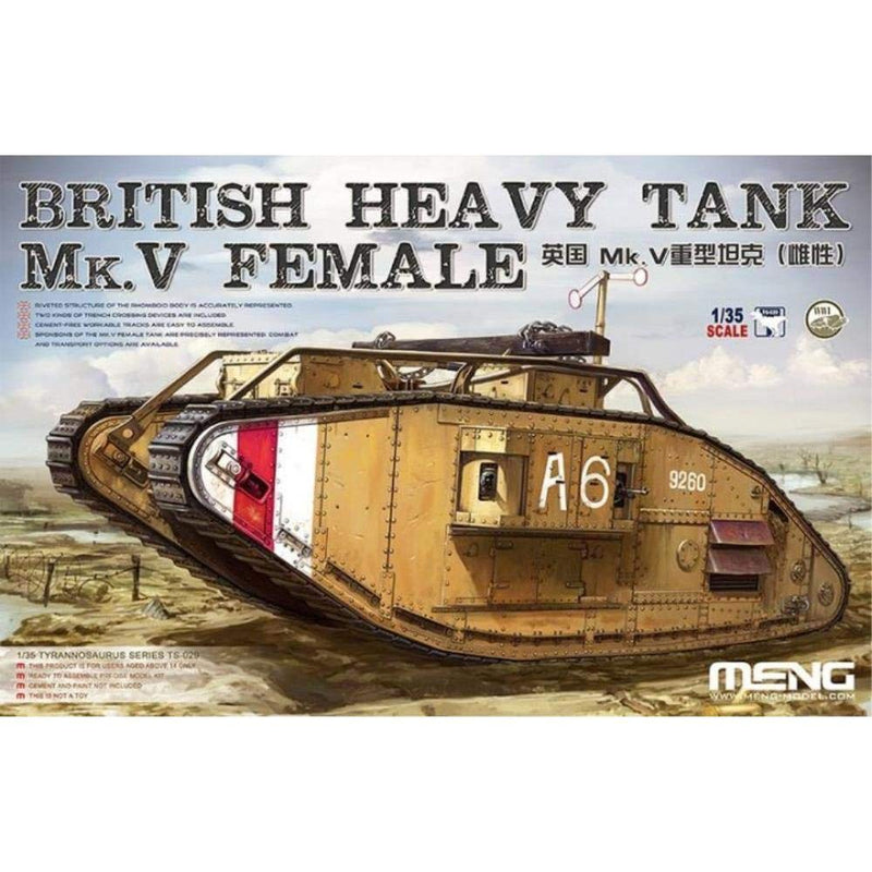 Meng TS-029 - Modelbouwset British Heavy Tank Mk V Female