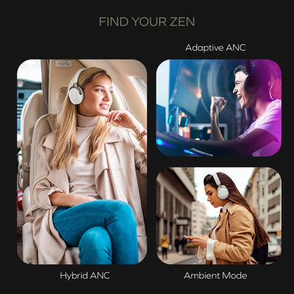 Creative - Zen Hybrid Sxfi Wireless Over-Ear Headphones, Black