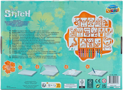 Disney - Lilo & Stitch - Spray Pen Set Desktop Box - Kleurstiften voor kinderen - Schilderset met Blaaspennen en Schildersjablonen