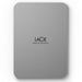 LaCie Mobile Drive Moon, 4TB, External Hard Drive Portable, Silver, USB-C 3.2, PC, Mac, with Adobe Creative Cloud, 3 Years Rescue Services (STLP4000400)