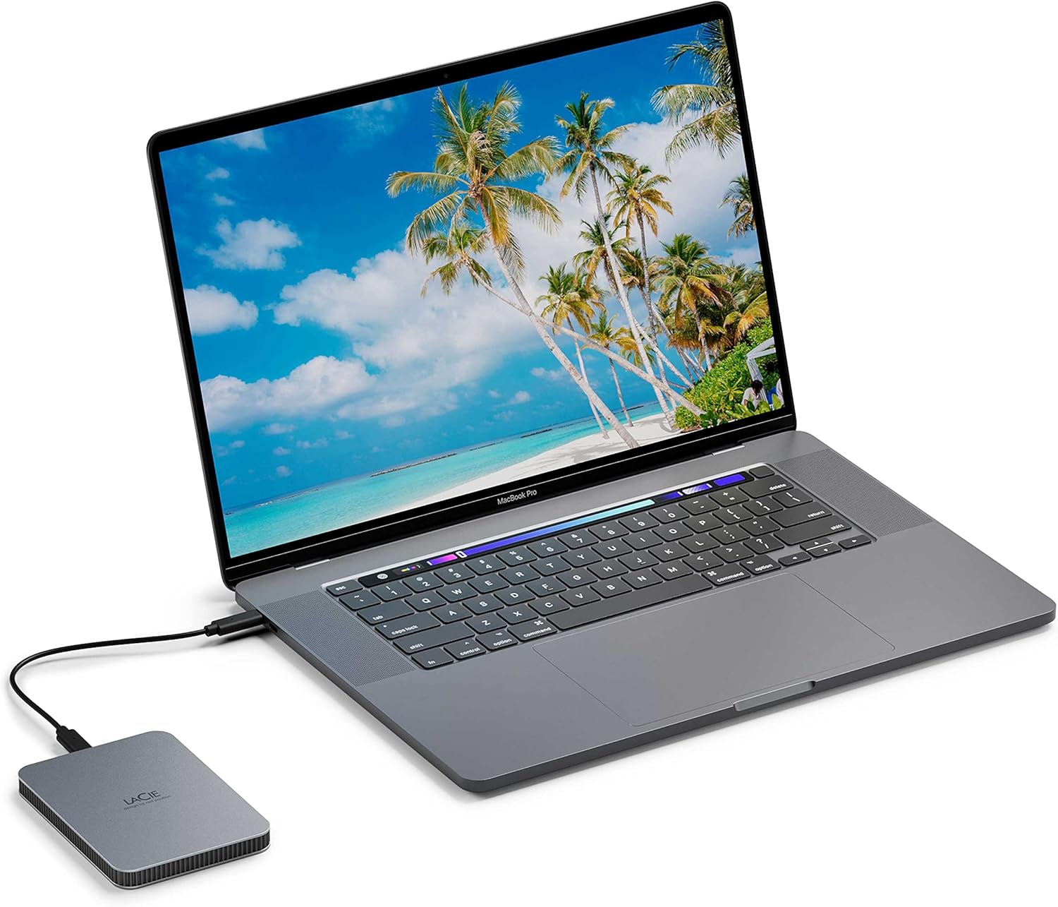 LaCie Mobile Drive Moon, 4TB, External Hard Drive Portable, Silver, USB-C 3.2, PC, Mac, with Adobe Creative Cloud, 3 Years Rescue Services (STLP4000400)