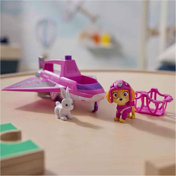 Paw Patrol: Air Rescue Skye Action Figure & Hero Claw Jet Plane with Retractable Claw, Rescue Basket & Bunny, Kids’ Toys for Boys & Girls Aged 3+