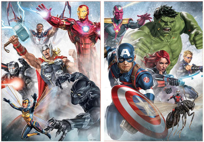 Educa - Puzzle 500 stukjes voor volwassenen | Marvel Avengers 2 x 500 stukjes puzzel voor volwassenen en kinderen vanaf 11 jaar, superhelden, puzzelset (17994
