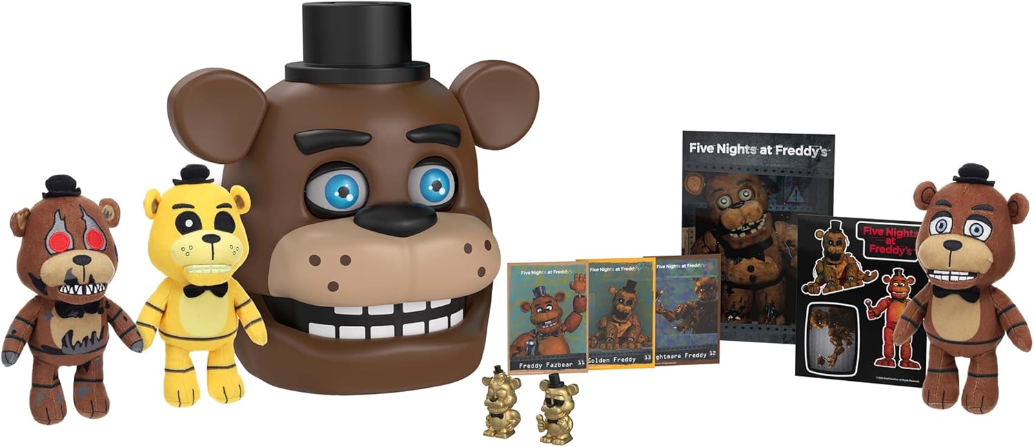 Five Nights at Freddy's - Freddy Fazbear Animatronic Bundle (11 Items, Blinking Eyes w/Lights & Sounds