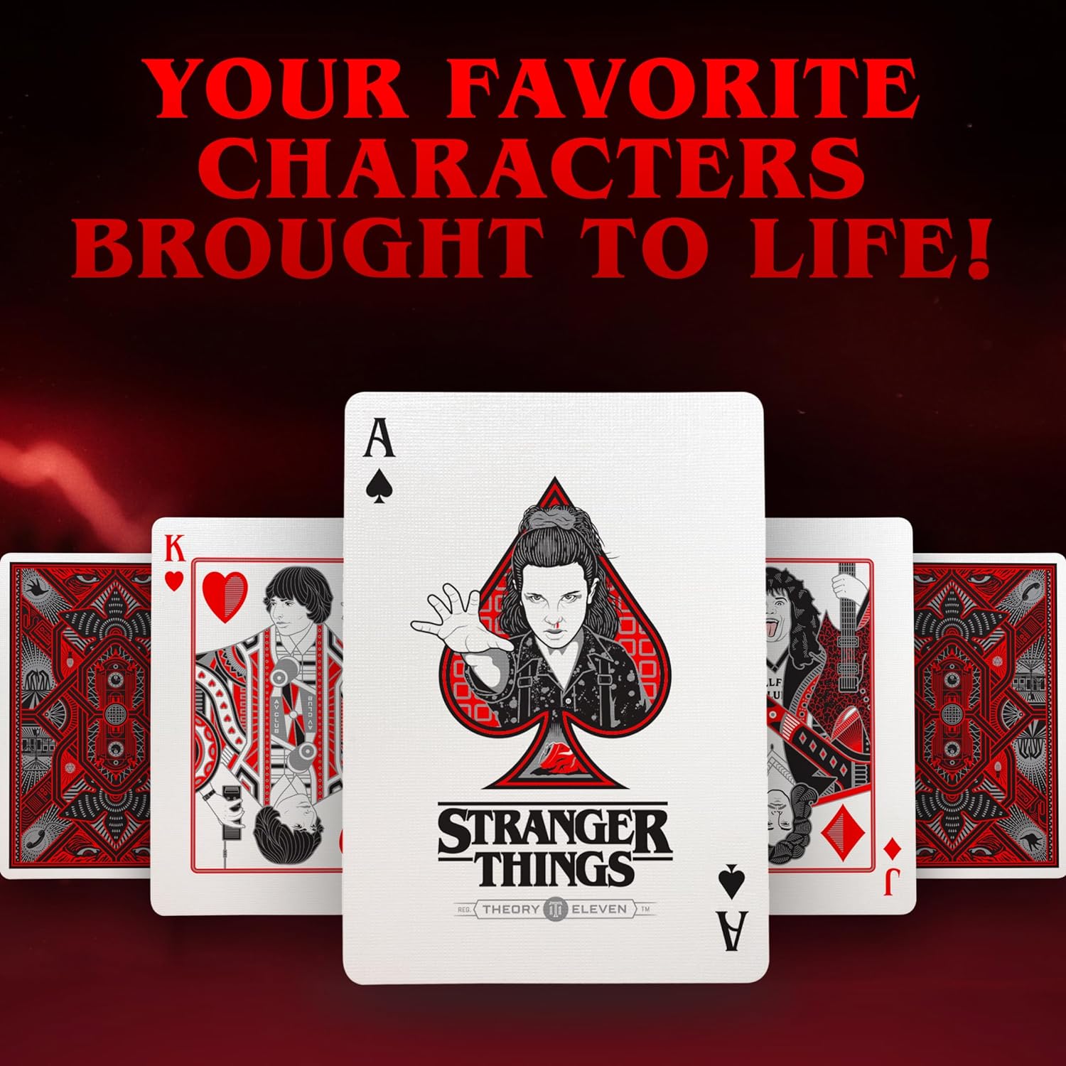 theory11 Stranger Things Premium Playing Cards, Poker Size Standard Index