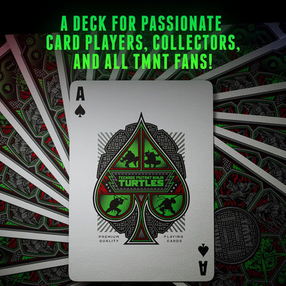 theory11 Teenage Mutant Ninja Turtles Cartes à jouer de qualité supérieure, indice standard de taille de poker, cartes à jouer de luxe