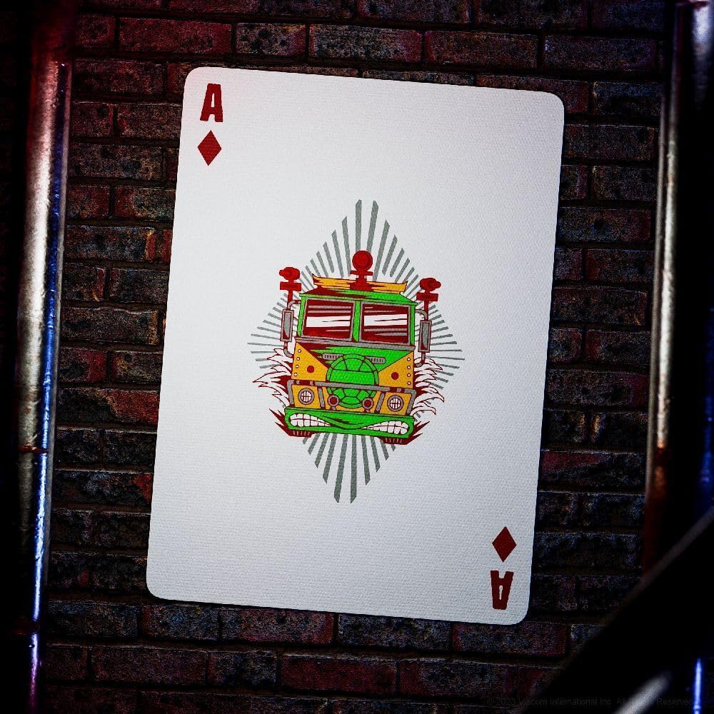 theory11 Teenage Mutant Ninja Turtles Cartes à jouer de qualité supérieure, indice standard de taille de poker, cartes à jouer de luxe