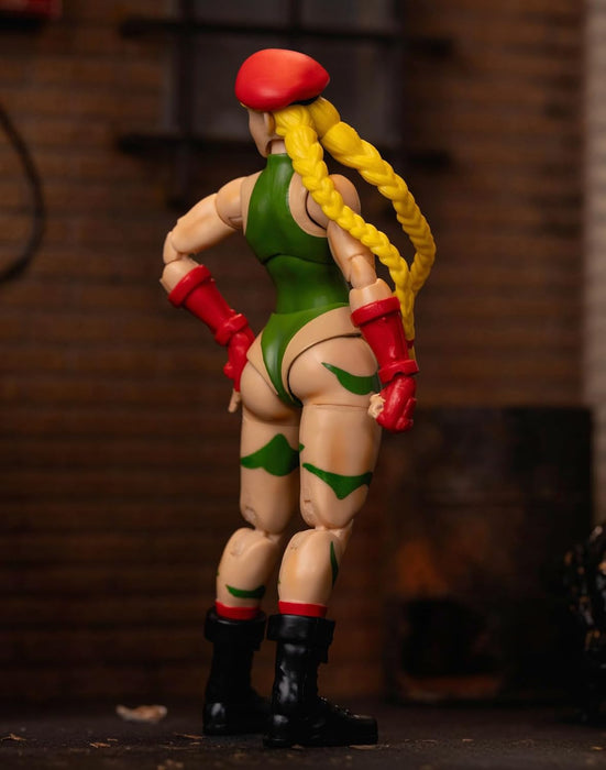 Jada - Figura articulada del Personaje de Street Fighter Cammy de 15 cm. con Manos y Cabeza Intercambiables, Accesorios y 20 Puntos articulados. Videojuegos Street Fighter. (253252033)