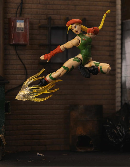 Jada - Figura articulada del Personaje de Street Fighter Cammy de 15 cm. con Manos y Cabeza Intercambiables, Accesorios y 20 Puntos articulados. Videojuegos Street Fighter. (253252033)