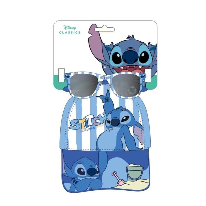 CERDÁ LIFE'S LITTLE MOMENTS | Set berretto e occhiali da sole Stitch per ragazzi e ragazze – Occhiali e berretto Stitch stile moderno e resistente