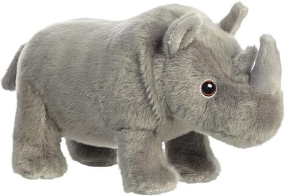 Aurora, 35023, Eco Nation Rhinoceros, 9.5In, Recycled Soft Toy, Grey
