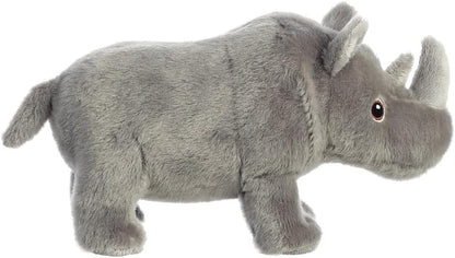 Aurora, 35023, Eco Nation Rhinoceros, 9.5In, Recycled Soft Toy, Grey