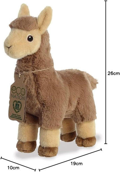 Aurora, 35038, Eco Nation Llama Tan, 11In, Soft Toy, Brown