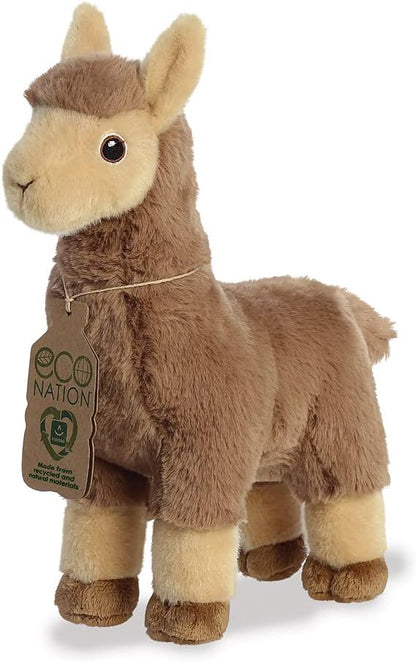 Aurora, 35038, Eco Nation Llama Tan, 11In, Soft Toy, Brown