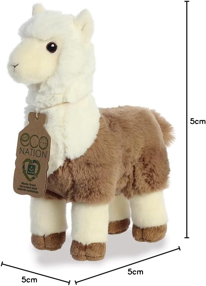 Aurora, 35039, Eco Nation Alpaca Two-Tone, 11In, Soft Toy, Brown & White