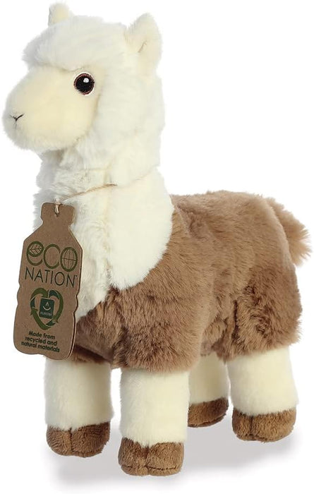 Aurora, 35039, Eco Nation Alpaca Two-Tone, 11In, Soft Toy, Brown & White