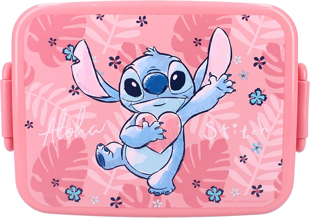 Vadobag STITCH Plastic lunch box with lid - dimensions 16x13x5 cm DISNEY Original Lilo and Stitch
