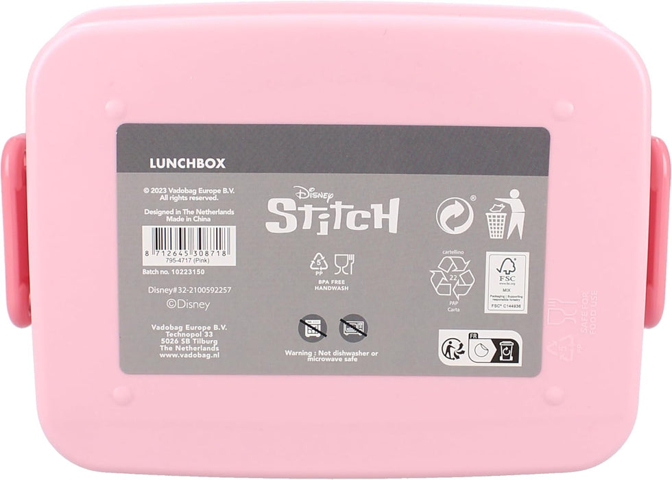 Vadobag STITCH Plastic lunch box with lid - dimensions 16x13x5 cm DISNEY Original Lilo and Stitch