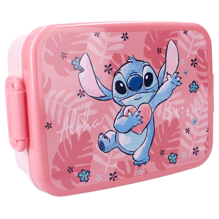 Vadobag STITCH Plastic lunch box with lid - dimensions 16x13x5 cm DISNEY Original Lilo and Stitch