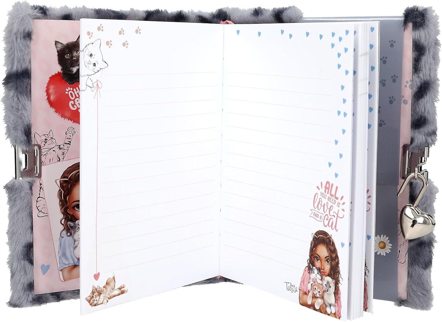 Topmodel - Cosy Cat Diary With Lock Blue ( 0413356 )