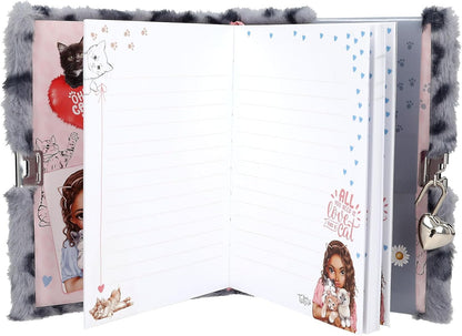 Topmodel - Cosy Cat Diary With Lock Blue ( 0413356 )