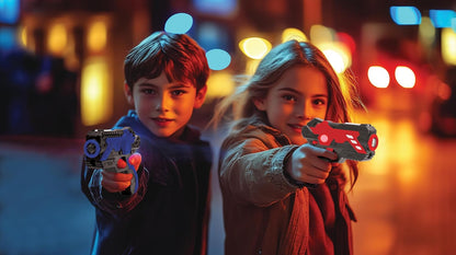 Lexibook, Galactic Battle Set, Laser-tagspel met 2 laserpistolen en 2 pakken inbegrepen, Schieten tot 25 meter afstand, Geluids- en lichteffecten, JG250
