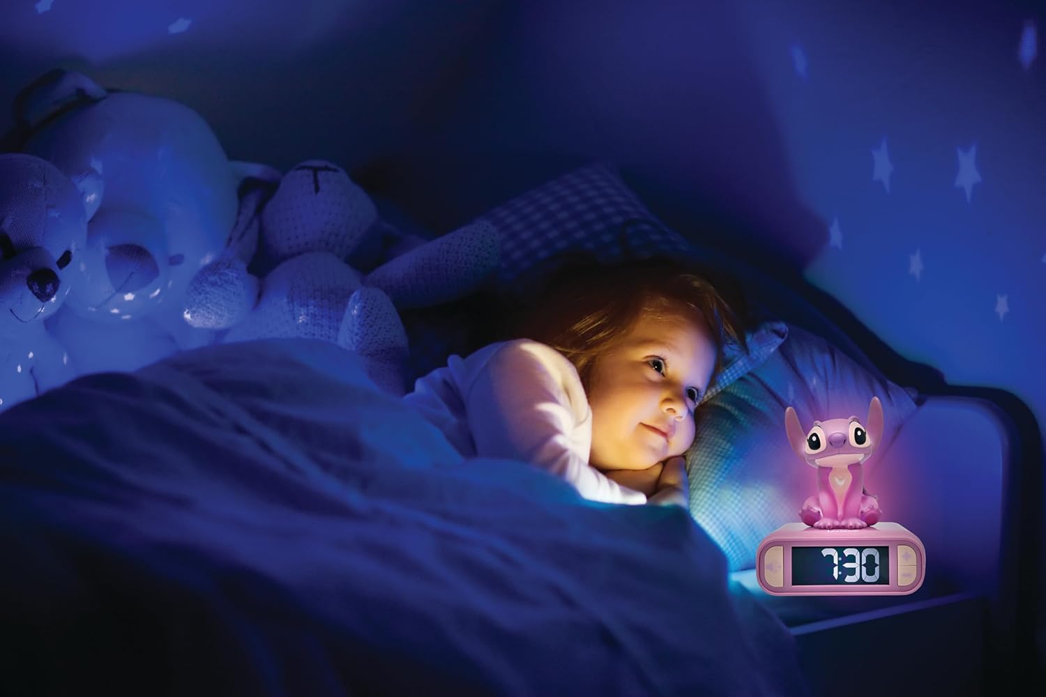 Lexibook -  Disney Stitch - Angel Alarm Clock With Sounds (Rl800D1)